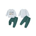 thumbnail image 2 of Baby Toddler Boy Fall Outfits 6 12 18 24 Months 2T 3T 4T Long Sleeve Digger Graphic Tops + Pants Set Toddler Warm Clothes, 2 of 9