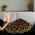 thumbnail image 3 of Mandala Soft Flannel Fleece Throw Blanket, Symmetric and Geometrical with Hearts Ombre Toned Artwork, Cozy Plush for Indoor and Outdoor Use, 50" x 60", Yellow Burnt Orange, by Ambesonne, 3 of 5