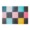 thumbnail image 7 of Yayeee Bath Rug for Bathroom Floor Non Slip Rectangle Fluffy Soft Absorbent Mat, 16"x24", Pink Checkered Pattern, 7 of 7
