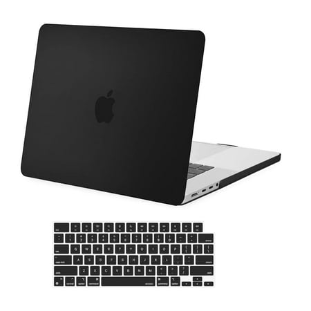 Mosiso Case for MacBook Pro 16 inch Case 2023 2022 2021 Release M3 A2991 M2 A2780 M1 A2485 Pro Max Chip Touch ID, Hard Cover Shell for New Pro 16 inch + Keyboard Cover,Black