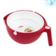 thumbnail image 2 of EeaseMX 1 cesta de filtro portátil de doble capa para lavar arroz, secar frutas y verduras, colador para utensilios de cocina (rojo y blanco), 2 of 7