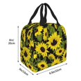 thumbnail image 2 of Yiaed Sunflowers In Vintage Print Insulated Lunch Bag Reusable Cute Tote Lunch Box, Leakproof Cooler Lunch Bags for Work Office Travel School Picnic, 2 of 5