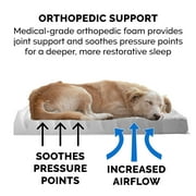 FurHaven Ultra Plush Orthopedic Deluxe Mattress Pet Bed for Dogs & Cats - Gray, Medium