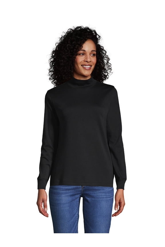 Women's Long Sleeve Supima Mock Turtleneck