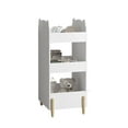 thumbnail image 2 of 3-Tier Bookcase Bookshelf, Cute White Book Organizer Storage Cabinet Freestanding Shelves and Cube Organizer for Bedroom Living Room Office School, 2 of 6