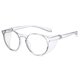 thumbnail image 5 of Gafas de seguridad redondas con estilo antivaho, protectores laterales, protección ocular UV, gafas de bloqueo de luz azul HD, cómodas gafas de laboratorio transparentes (blanco), 5 of 5