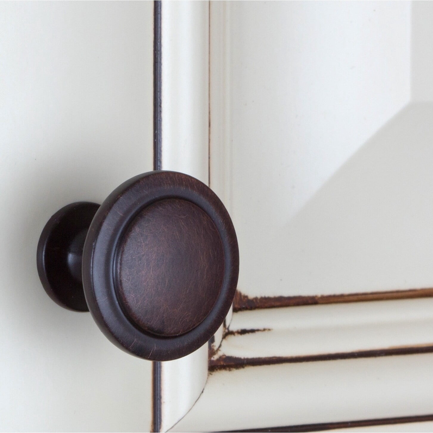 GlideRite 1-1/4 in. Classic Round Ring Cabinet Knobs, Oil Rubbed Bronze, Pack of 10