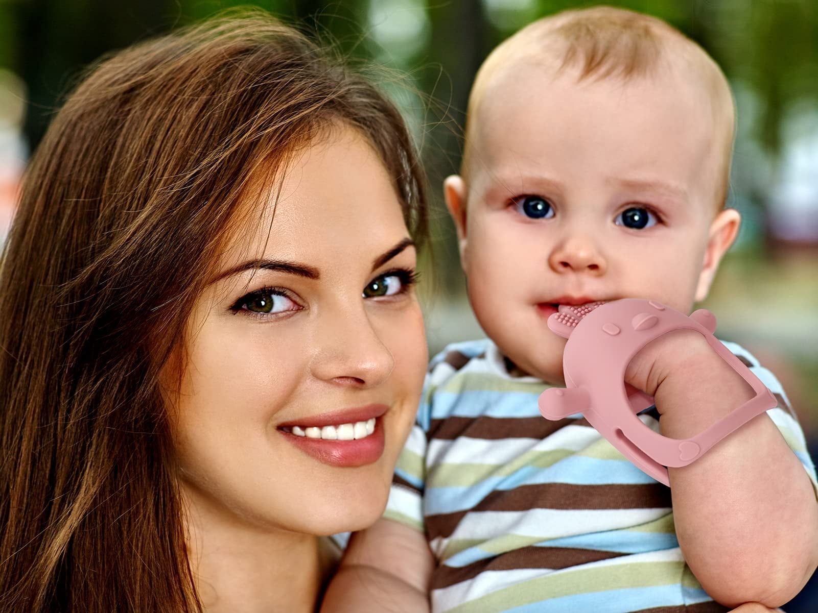 Silicone Baby Teether Toy for Infants 3+ Months, BPA Free Anti-Drop Silicone Mitten Teething Toy for Soothing Sore Gums, Baby Chew Toys for Sucking Needs