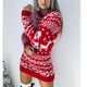 thumbnail image 4 of Suéter navideño de manga larga con estampado de Papá Noel para mujer, Jersey de punto con cuello redondo, Tops de punto, Otoño e Invierno, 4 of 7