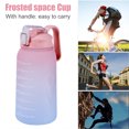 thumbnail image 1 of Botella de agua de 2 ltaza con pajitamarcador de tiempojarras de fitness para beber deportes (rosa) Ndcxsfigh Nuevos Originales, 1 of 5