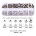 thumbnail image 2 of Diamantes de imitación 3D Decoraciones artísticas para uñas Accesorio de joyería de diamantes acrílicos Gema Brillo de uñas Carrusel Cajas de strass plateados Cristal Ongle Manicura # 147, 2 of 4