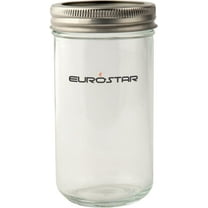 EUROSTAR GMJ12RM 12oz Regular Mouth Mason Jars, 12-Pack