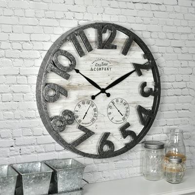 Buy Firstime Co Shiplap Farmhouse Outdoor Wall Clock Buy Firstime Co Shiplap Farmhouse Outdoor Wall Clock