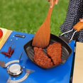 thumbnail image 2 of Coofit Grill Pan Foldable Portable Iron Rustproof Wooden Handle Frying Pan Camping Pan, 2 of 10