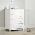 thumbnail image 1 of Commode 4 tiroirs, fini Blanc solide, collection Cotton Candy de Meubles South Shore, 1 of 11