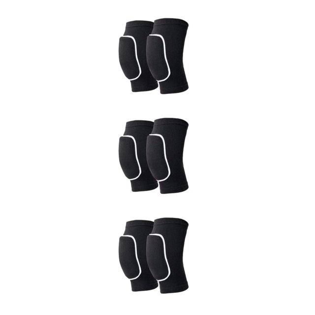 Sonducket Rodilleras de poliéster con tela agradable al tacto para rodilleras de baile y fútbol Voleibol negro+blanco como se muestra Type1 NO1
