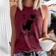thumbnail image 2 of Tops casuales sexys de verano sin mangas para mujer Tops de chaleco sin mangas con estampado de cuello redondo regular Fridja  gh4978, 2 of 5