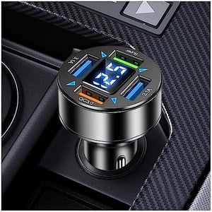 Chargeur de voiture,4 Adaptateur de chargeur de voiture Super Fast Ports avec Voltmeter,QC3.0/Su-per Port Cigarette Lighter USB Char-ger Compatible avec Samsung Galaxy S23/22/21,Android(QC3.0/Super) QC3.0/ Super