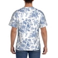 thumbnail image 3 of Bixox Men's Rose Flowers Printed Short Sleeve Skinny Athletic T-Shirt, 3 of 6