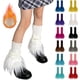 thumbnail image 3 of Calentadores de piernas Prolriy para mujer, calentadores de piernas para niñas, con ribete falso de punto, calcetines largos cálidos de invierno Lolita, calentadores de piernas con puños de bota, 3 of 7
