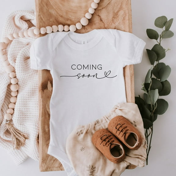Baby Coming Soon, Baby Bodysuit, Pregnancy Announcement, Baby Announcement, Baby Reveal, Pregnancy Announcement, Were Expecting Cute Baby Onesie, BABY BODYSUIT LAT 4424