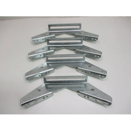 Rear Wing Bracket - (4) V Wing Pontoon Boat Trailer Bunk Bolster Brackets / Adjustable Galvanized