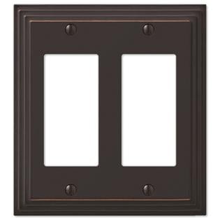 Double Gfci Rocker Wall Switch Plate Outlet Cover Oil Rubbed Bronze Double Gfci Rocker Wall Switch Plate Outlet Cover Oil Rubbed Bronze