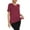Red, variant on yunLCZ Women Shirts Women's Summer V Neck Loose Short Sleeved Shirt With Slit Women's Cap Sleeve Tank Tops