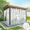 thumbnail image 6 of Coastal Ocean Outdoor Curtains for Patio Waterproof,Windproof Privacy Curtains with Weighted Bottom,Sage Green Grey Coral Starfish Shell Outside Drapes for Picnic Garage Yard Cabana 54"x95" 2 Panel, 6 of 8