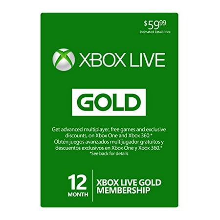 Microsoft Xbox LIVE 12 Month Gold Membership (Best Xbox Gold Membership Deals)