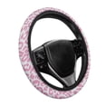 thumbnail image 6 of Uorisanigo Cow Print Fluffy Steering Wheel Cover Pink Car Steering Wheel Cover for SUV Vehicle Sedan Soft Car Steering Wheel Protector for Drivers Warm Car Wheel Covers 15 Inch Gift for Birthday, 6 of 8