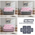 thumbnail image 5 of TSOVTHRID Pink Cow Pattern Loveseat Couch Covers for 2 Seat Couch Recliner Loveseat Cover with Pockets Washable Stretch Sofa Cover Furniture Protector for Dogs, 5 of 7