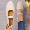 thumbnail image 5 of ibiyuan Orthopedic Sandals for Women Arch Support Low Top Walking Shoes Knit Upper Embroidery Platform Non- Womens Walking Sneakers Soft Hands Free Mary Jane Flats Women Workout Gym Shoes, 5 of 7