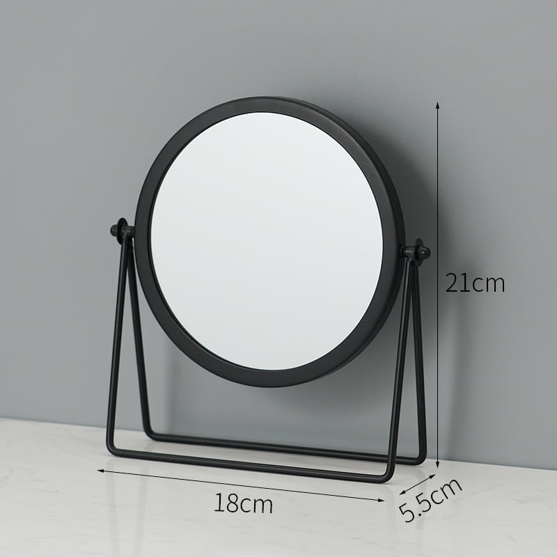 Lighted Tabletop Makeup Mirror DoubleSided 7X Magnification, Desk Mirror with Pedestal for