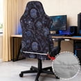 thumbnail image 4 of SCRAWLGOD Floral Print Blue Black 4 PCS Gaming Chair Cover Stretchable Computer Chair Seat Slipcovers Universal Fit Gaming Chair Slipcovers with Armrest Covers, 4 of 7