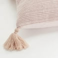 thumbnail image 5 of Rizzy Pillow Knife Edged Woven Pillow Blush 17"x17"x9", 5 of 6