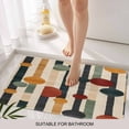thumbnail image 6 of Abstract Boho Doormat Outdoor Entrance 16"x24", Vintage Multicolored Geometric Stripes Absorb Moisture Dirt Door Mats, Non-Slip Rubber Backing Floor Mats Indoor, Low-Profile Front Door Rugs, 6 of 9
