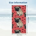 thumbnail image 3 of PHYHOO Microfiber Sand Free Beach Towel Quick Dry, Pug Puppy Lightweight Pool Towels for Adults Travel Towel for Gym Yoga Camp Swim 30x60in, 3 of 8