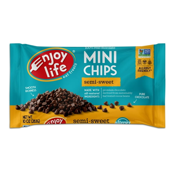 Enjoy Life Semi-Sweet Mini Chips, Dairy Free Chocolate Chips, 10 oz