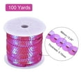 thumbnail image 2 of Unique Bargains 100Yards 6mm Flat Sequin Strip Spangle Paillette String Sequin Trim Rose Pink, 2 of 6