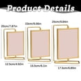 thumbnail image 3 of 6.1 x 9.06 Clear Acrylic Sign Holder with Gold Borders and Vertical Stand, Double Sided Table Menu Holders Picture Frames for Wedding Table Numbers, Restaurant Signs, Photos and Art Display, 3 of 5