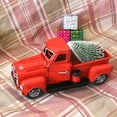 thumbnail image 4 of Opvise Truck Miniature Vintage Chic Metal Eye-catching Christmas Red Truck Decor for Home Red, 4 of 8