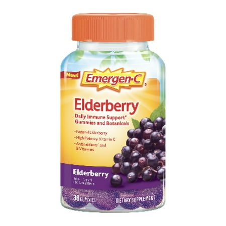 Emergen-C Vitamin C Immune Support Supplement Gummies, Elderberry 36 Ct