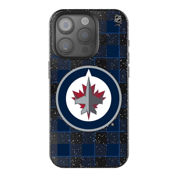 Keyscaper  Winnipeg Jets Plaid Bling iPhone Case