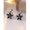 Black, variant on Multicolor White Cubic Zirconia Sakura Clip-On Earrings For Women