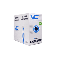 Vertical Cable Cat6, 550 MHz CMR, UTP, 23AWG, Solid Bare Copper, 1000ft, White, Bulk Ethernet Cable