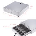 thumbnail image 2 of TFixolHeavy Duty Electronic Cash Drawer Box Case Storage 4 Bill 5 Coin Trays Support Push Manual Open Key-lock RJ11 for Epson Star POS Printer Money Register, 2 of 7