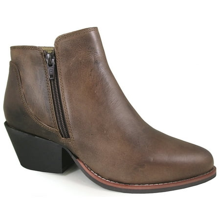 

Smoky Mountain Womens Luna Brown Oil Distress Leather Ankle Boots 7 M
