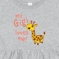 thumbnail image 4 of Inktastic My Gigi Loves Me Cute Giraffe Girls Baby Dress, 4 of 5