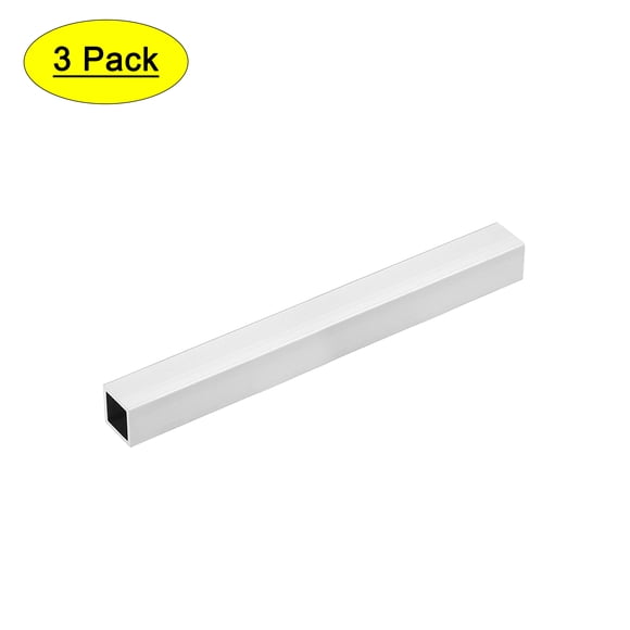 Unique Bargains 6063 Aluminum Square Tube 20mmx20mmx1.5mm Wall Thickness 200mm Length Seamless Straight Tubing 3 Pcs
